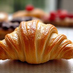 Cruasán fresco y pastelería artesanal hecha en casa